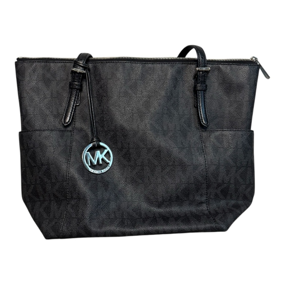 Michael Kors Jet Set East West Signature Tote in Black